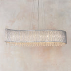 Endon Galina 8 Light Linear Pendant in Polished Chrome with Crystal Shade