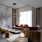 Schuller Helia Circular Pendant Light in Matt Black with Opal Diffusion