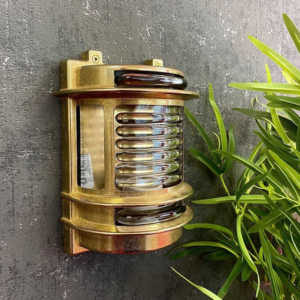Navigator Cargo Wall Light in Solid Brass