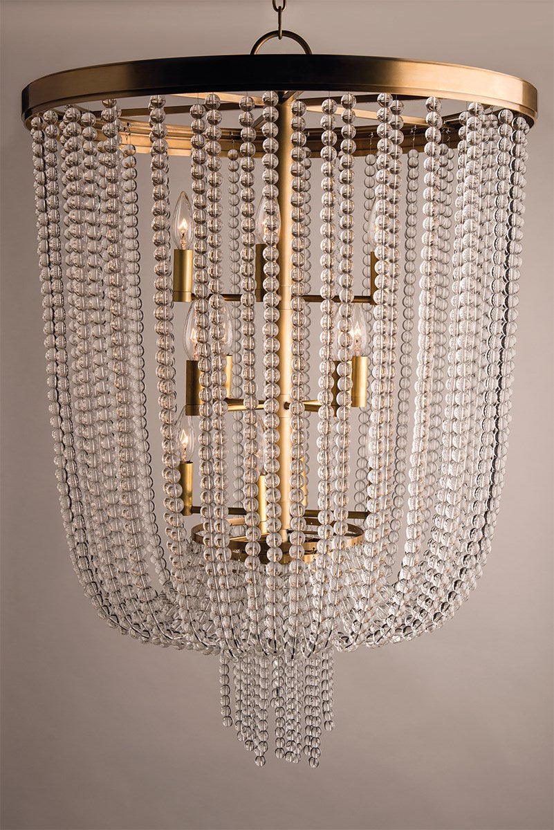 Hudson Valley Royalton 8 Light Pendant Light in Aged Brass