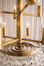 Hudson Valley Royalton 8 Light Pendant Light in Aged Brass