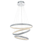 Endon Ozias 1 Light Pendant Light in Chrome with Clear Crystal Detail