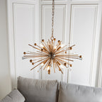 Endon Orcia 8 Light Pendant in Antique Brass