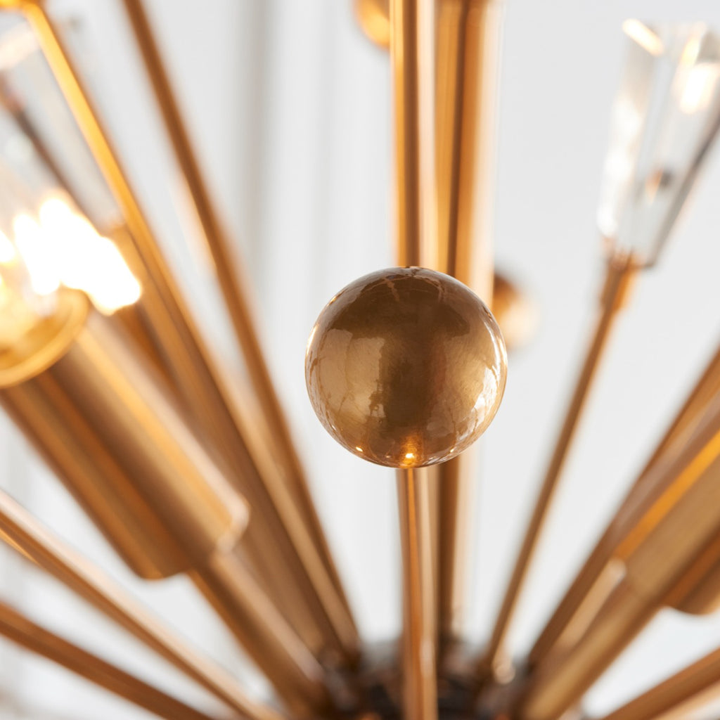 Endon Orcia 8 Light Pendant in Antique Brass