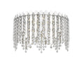 Regent Cassia 5 Light Flush Ceiling Light in Chrome with Crystal