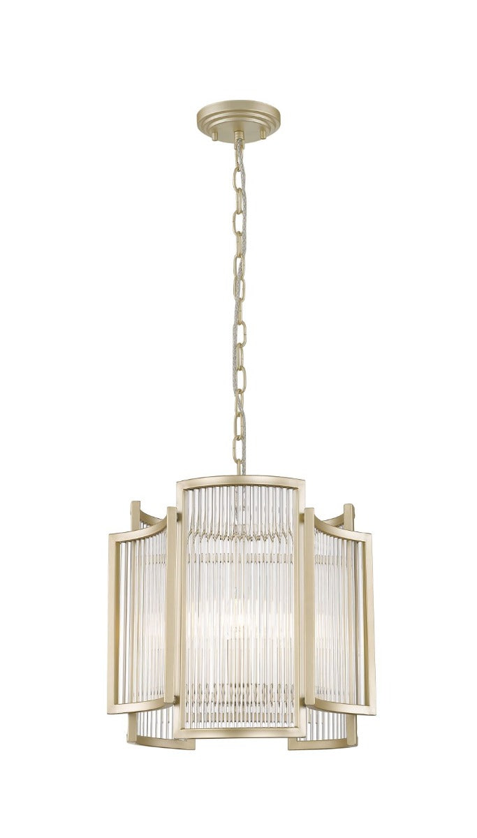 Regent Liana 3 Light Pendant Light in Matt Gold