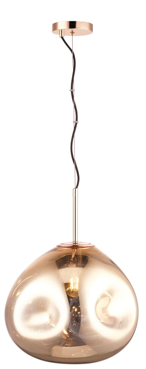 Regent Azalea Large 1 Light Pendant Light in Gold