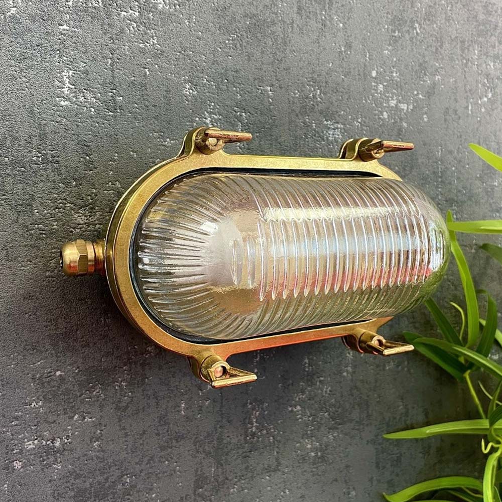 Navigator Siren Small Standard Bulkhead Plain in Raw Solid Brass