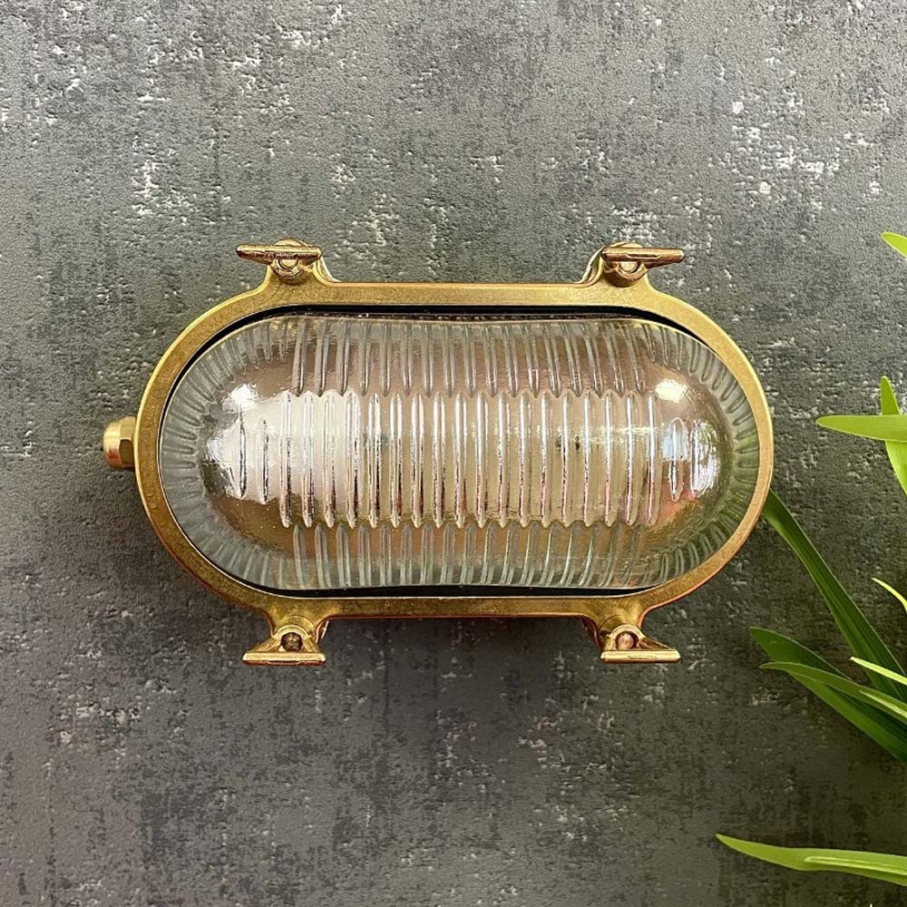 Navigator Siren Small Standard Bulkhead Plain in Solid Brass