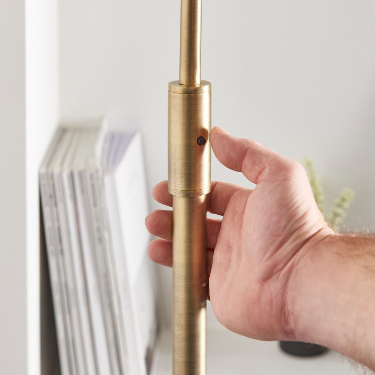 Endon Otto 1 Light Floor Lamp in Matt Antique Brass with Black Marble and Opal Glass