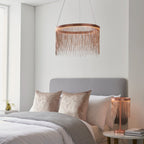 END Zelma 1 Light Pendant Light in Brushed Copper and Copper