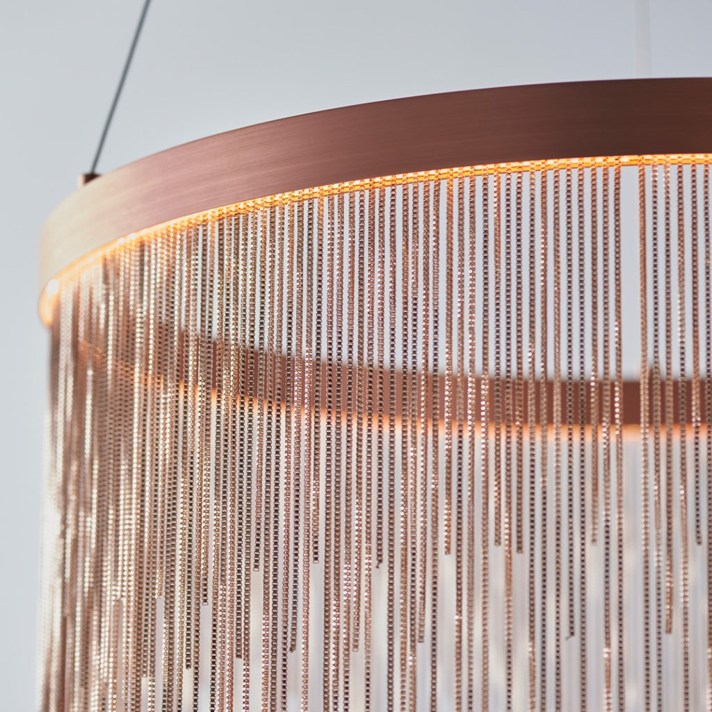END Zelma 1 Light Pendant Light in Brushed Copper and Copper