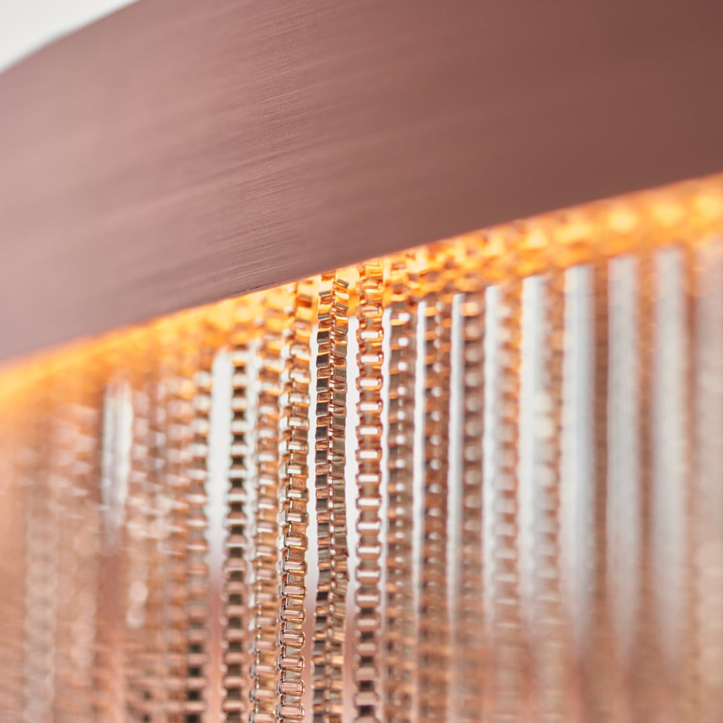 END Zelma 1 Light Pendant Light in Brushed Copper and Copper