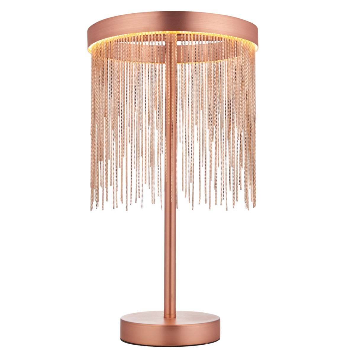 Endon Zelma Table Lamp in Brushed Copper and Copper