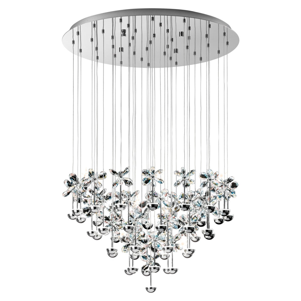 Eglo Stars of Light Pianopoli LED Pendant Fitting Chrome with Crystal 93661