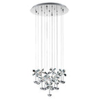 Eglo Stars of Light Pianopoli LED Pendant Fitting Chrome with Crystal Glass 93662