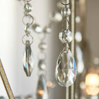 Endon Berkley 3 Light Pendant Aged Silver with Crystal Glass