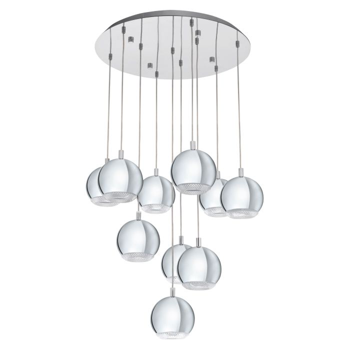 Eglo Conessa 95914 LED Ceiling Cluster Pendant 10 Light Chrome