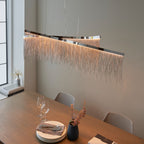 Endon Orphelia 1 Light Pendant Light in Chrome with Silver Effect Chain