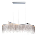 Endon Orphelia 1 Light Pendant Light in Chrome with Silver Effect Chain