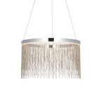 Endon Zelma 1 Light Pendant Light in Chrome with Silver Effect Chain