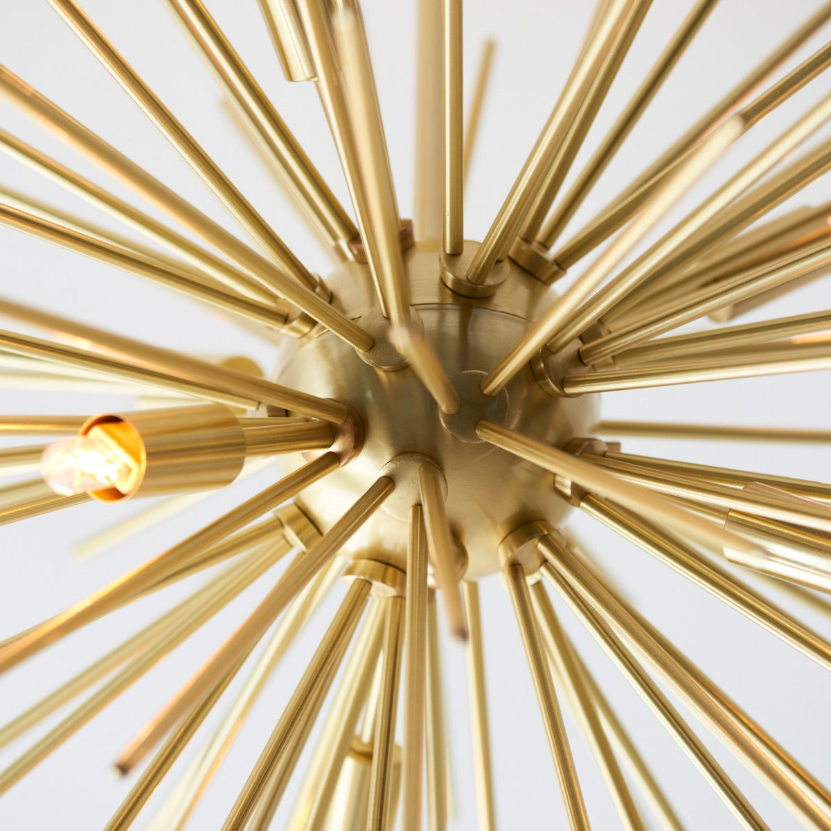 Endon Orta 6 Light Semi Flush Ceiling Light in Satin Brass