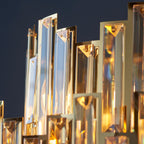 Endon Viviana 12 Light pendant Matt Gold with Champagne-Coloured Cut Crystal