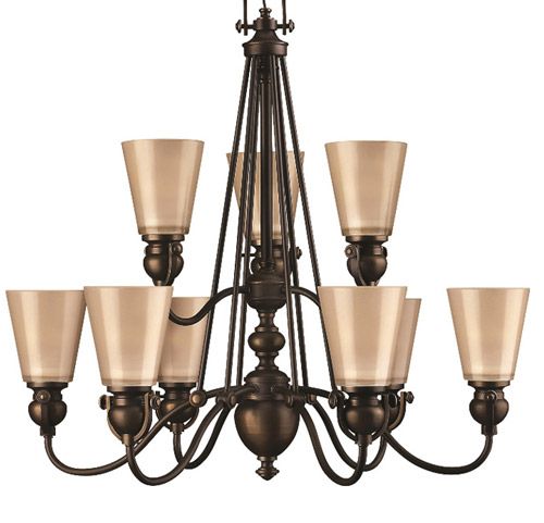 Hinkley Mayflower 9 Light Chandelier in Ceiling Finish