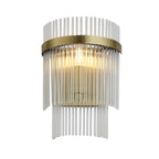 Endon Marietta 1 Light Wall Light in Antique Brass with Clear Glass