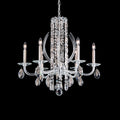 Schonbek Sarella 6 Light Heritage Crystal Chandelier in Antique Silver