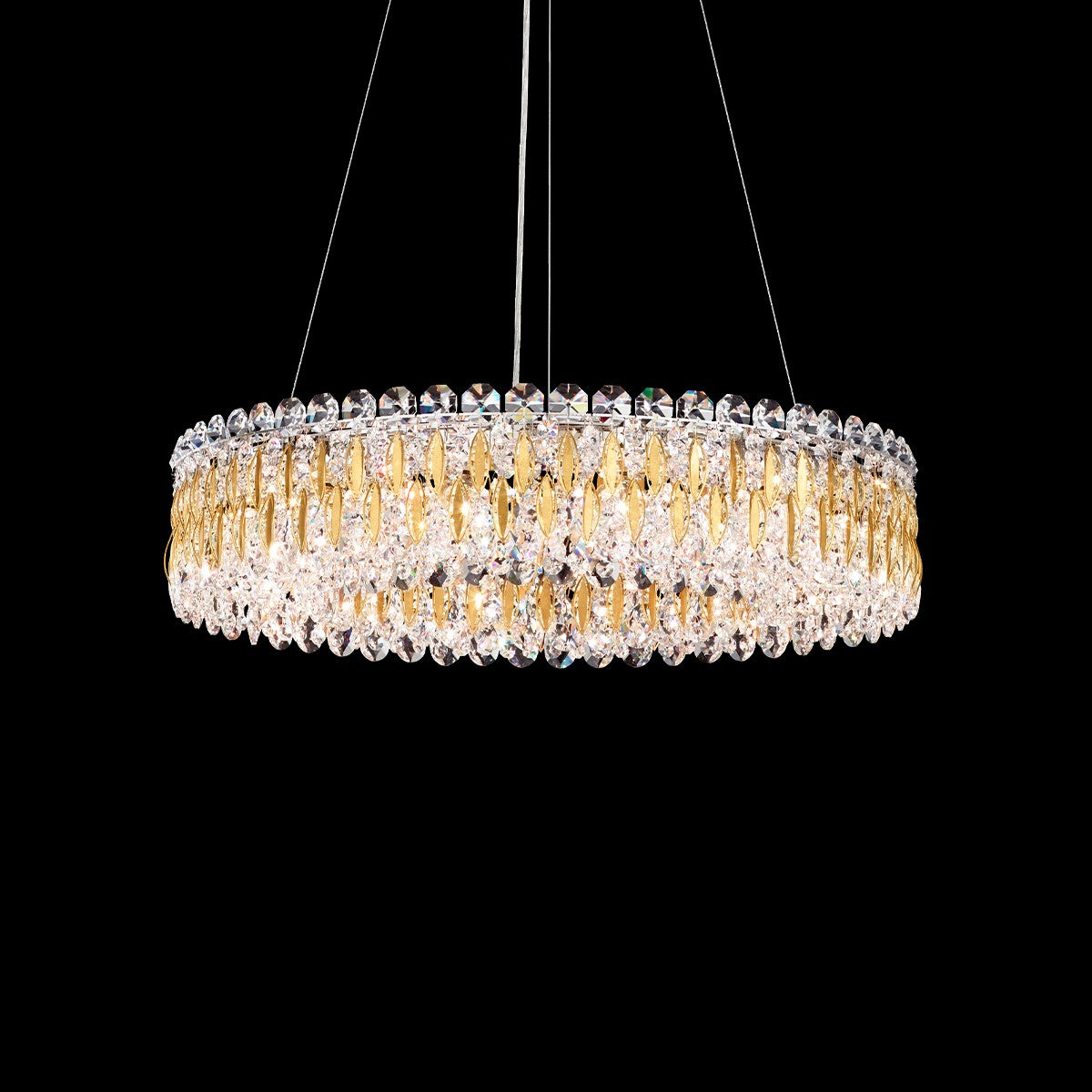 Schonbek Sarella 12 Light Radiance Crystal Pendant in Heirloom Gold