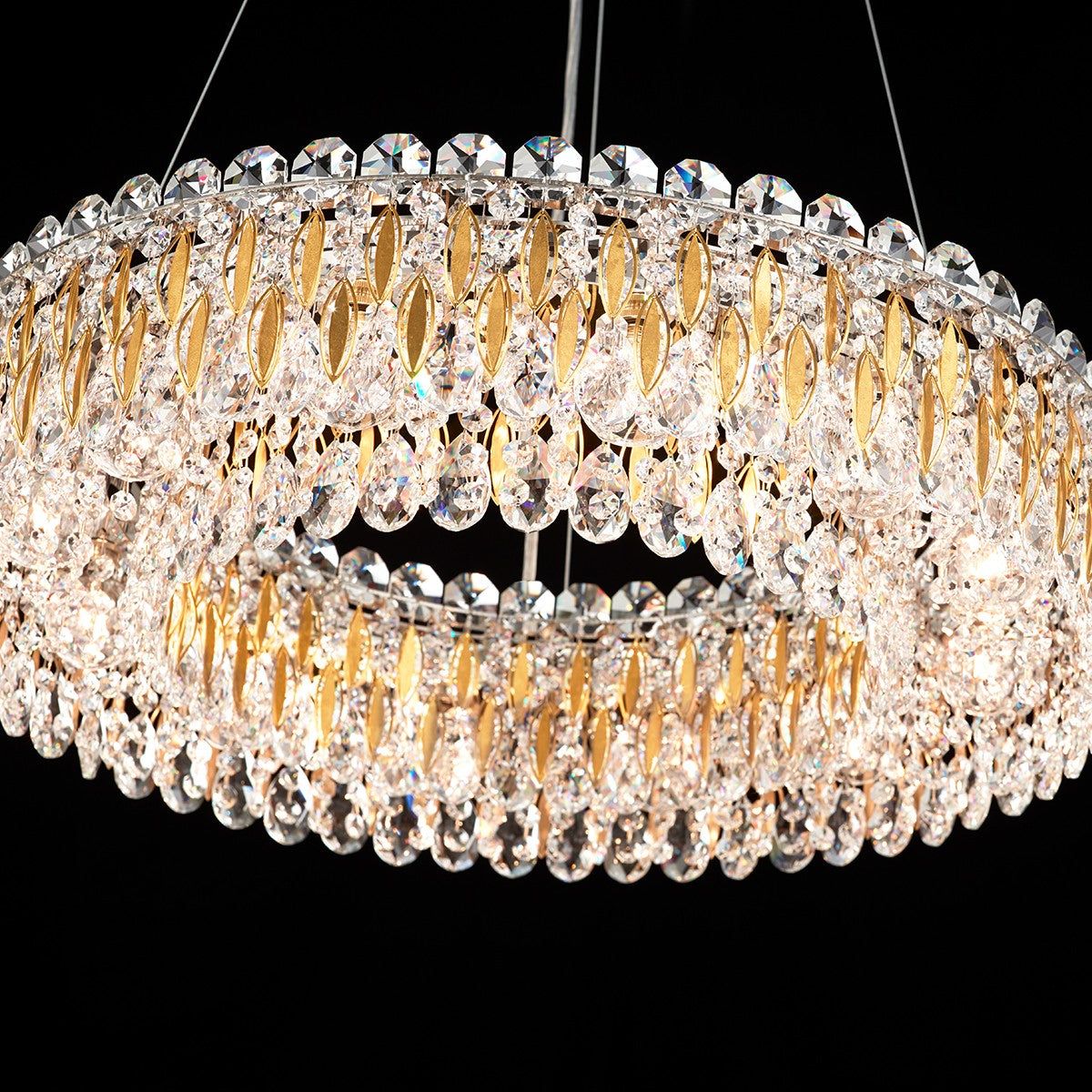 Schonbek Sarella 12 Light Radiance Crystal Pendant in Heirloom Gold
