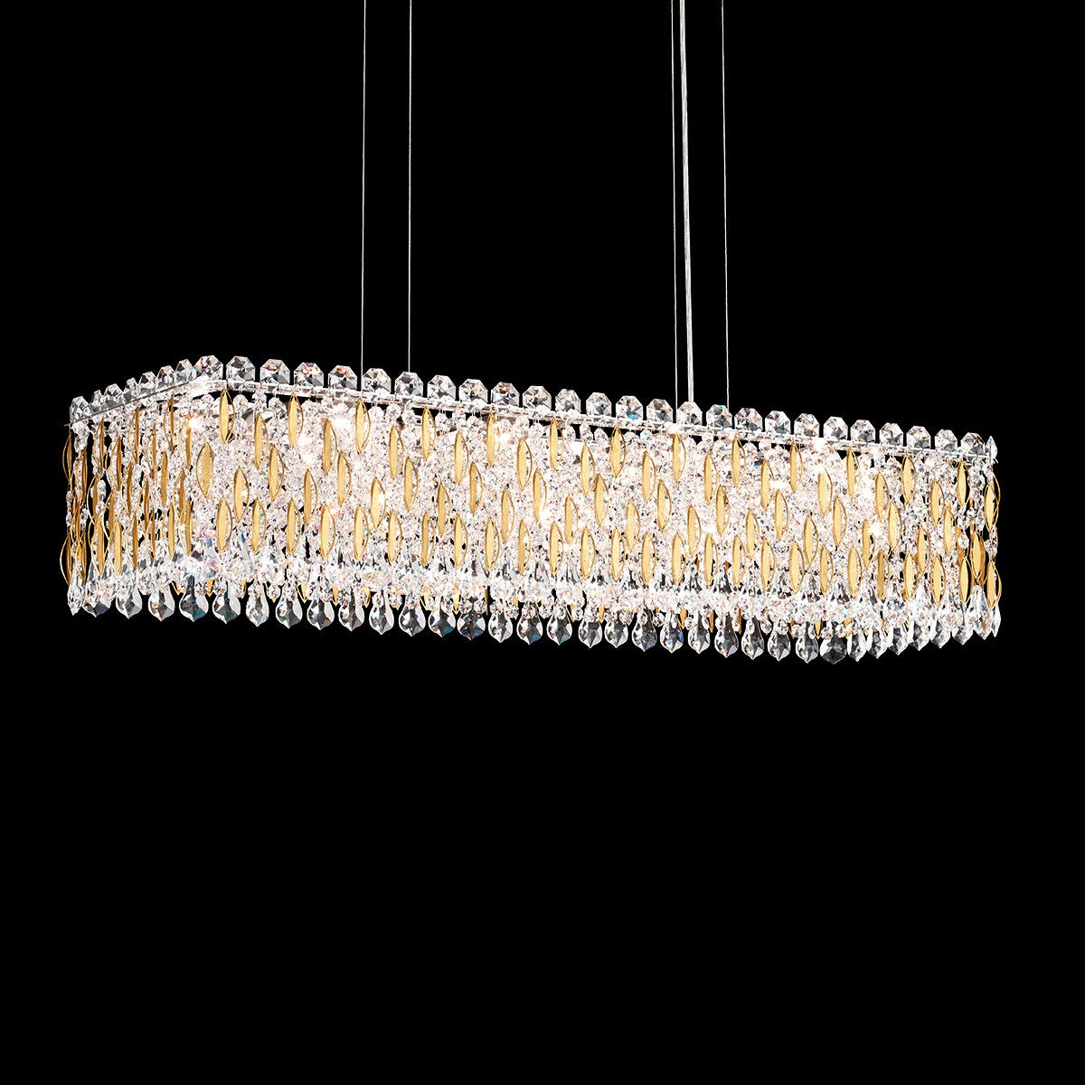 Schonbek Sarella 13 Light Pendant Light in Heirloom Gold with Heritage Crystal