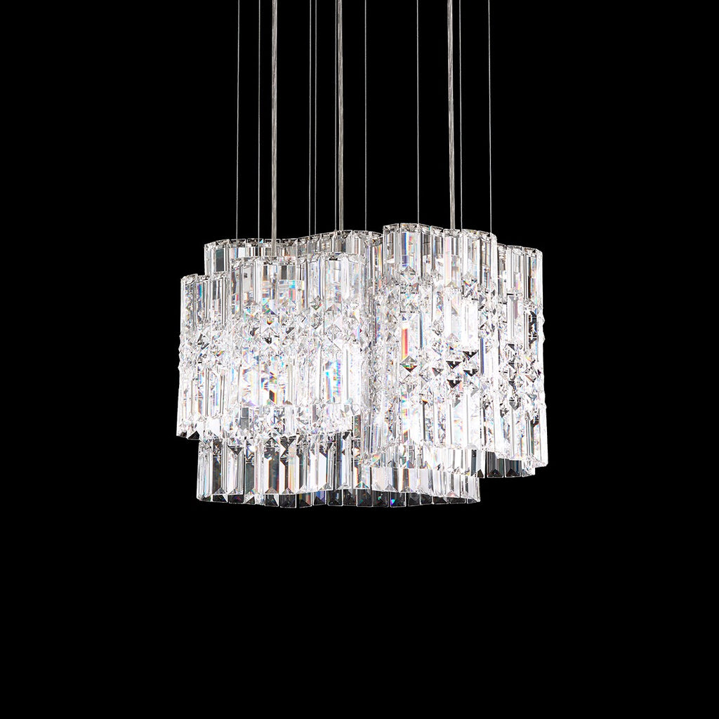 Schonbek Selene 150 Pendant Light in Stainless Steel with Clear Optic Crystal