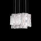 Schonbek Selene 150 Pendant Light in Stainless Steel with Clear Optic Crystal