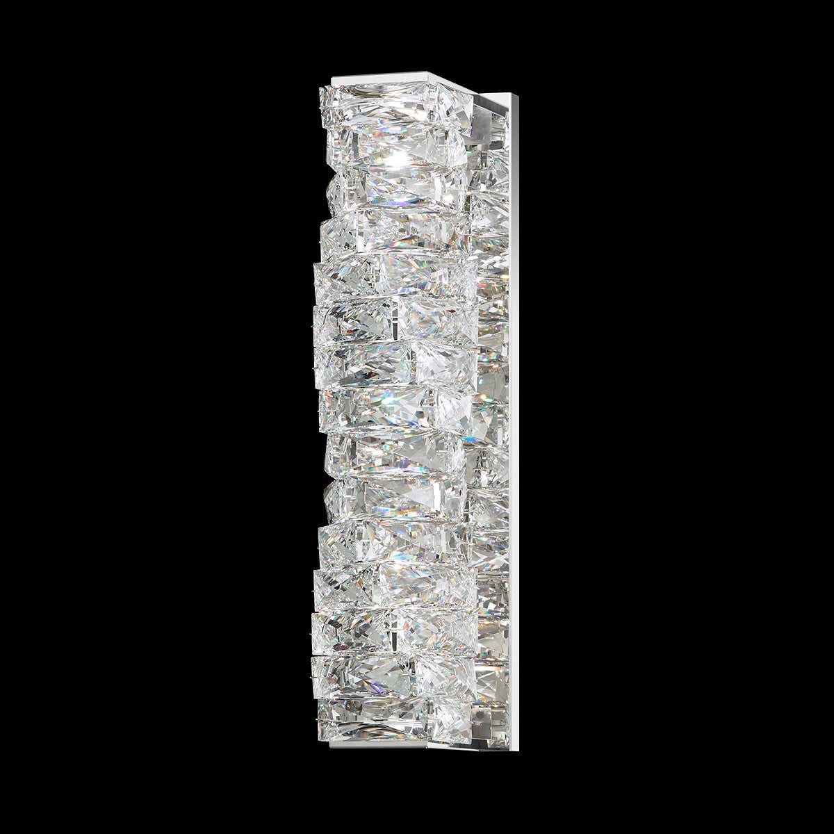 Schonbek Glissando 2 Light Wall Light with Swarovski Crystal in Stainless Steel