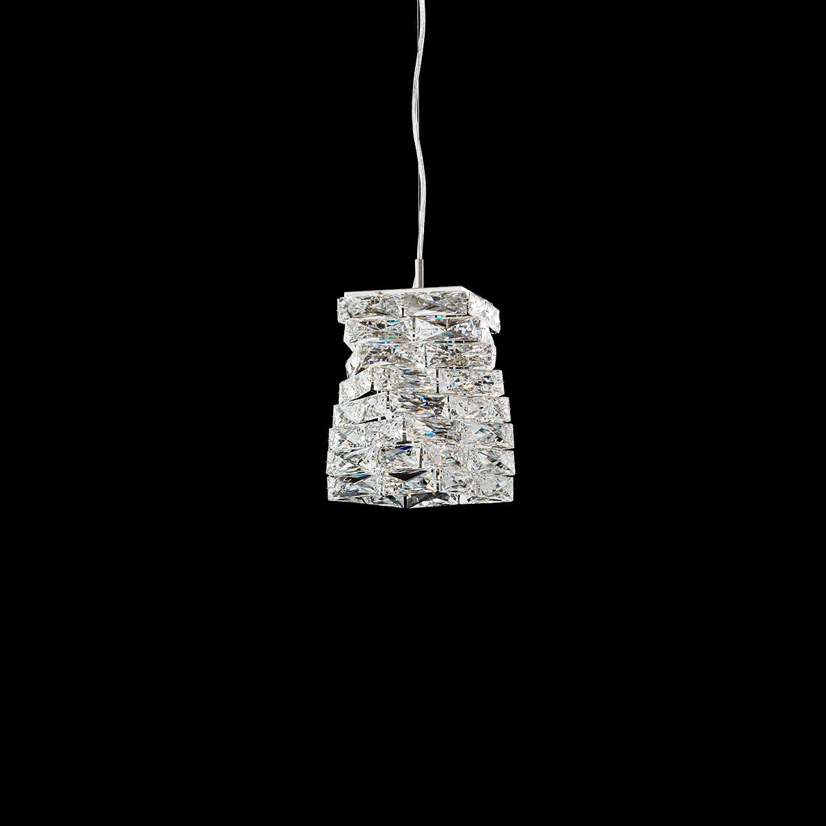 Schonbek Glissando Swarovski Crystal Pendant Light in Stainless Steel