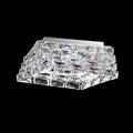 Schonbek Glissando Swarovski Crystal Flush Ceiling Light in Stainless Steel