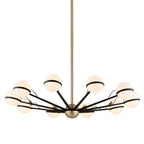 Troy Ace 10 Light Chandelier in Textured Bronze and Brushed Brass