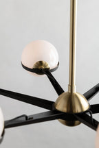 Troy Ace 10 Light Chandelier in Textured Bronze and Brushed Brass