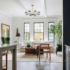 Troy Ace 8 Light Chandelier in Textured Bronze and Brushed Brass