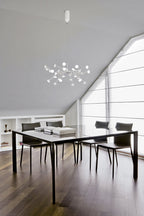 Mantra Adn LED 36 Light Extra Large Ceiling Pendant White Frame