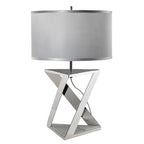Elstead Aegeus Table Lamp in Polished Nickel with White Marble Base