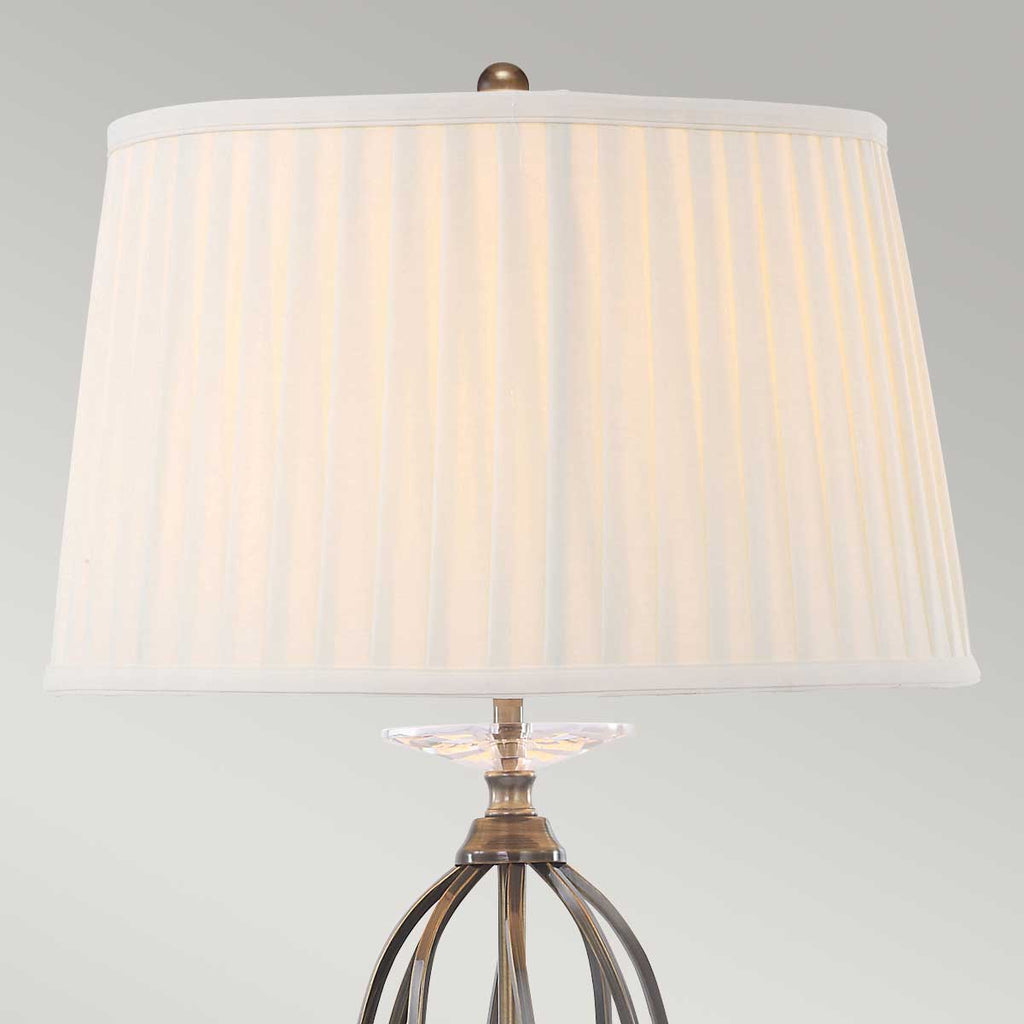 Elstead Aegean Table Lamp in Aged Brass with Ivory Shade