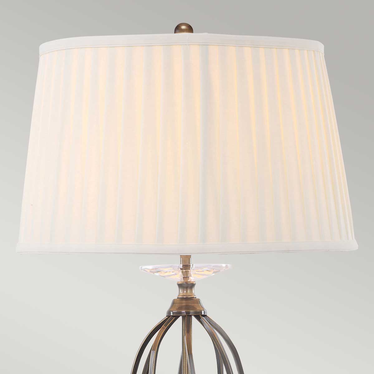 Elstead Aegean Table Lamp in Aged Brass with Ivory Shade