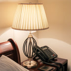 Elstead Aegean Table Lamp in Aged Brass with Ivory Shade