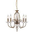 Elstead Aegean 5 Light Chandelier in Aged Brass