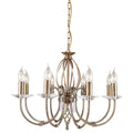 Elstead Aegean 8 Light Chandelier in Aged Brass