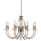 Elstead Aegean 8 Light Chandelier in Aged Brass