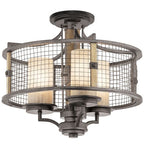 Kichler Ahrendale 3 Light Duo-Mount Pendant Light in Anvil Iron